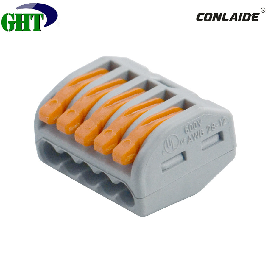222-415 5 Pole Compact Splicing Connector for all conductors